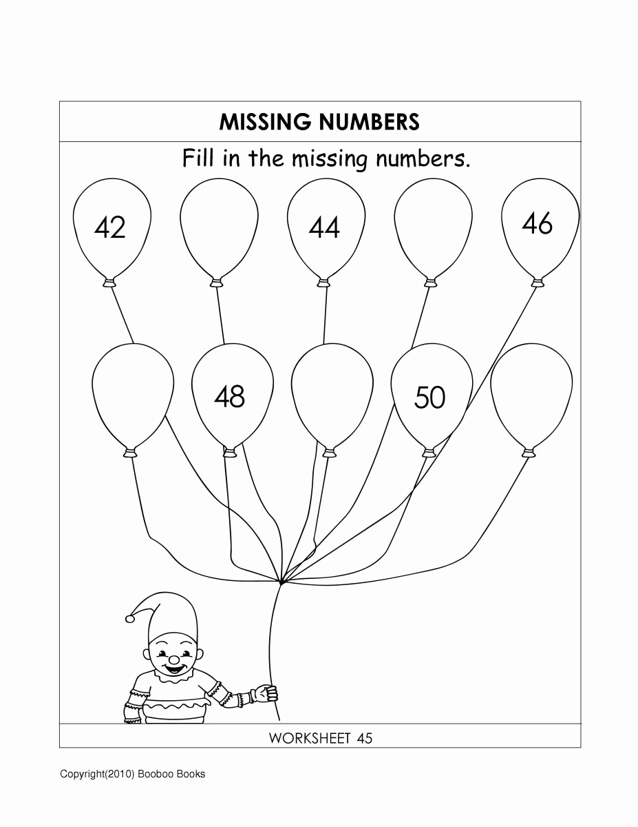 Missing Number Worksheets Kindergarten Elegant Missing Number Worksheets for Kindergarten