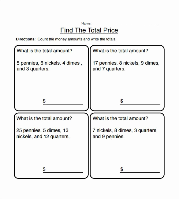 Money Worksheets 3rd Grade Luxury 12 Money Math Worksheet Templates – Free Word Pdf