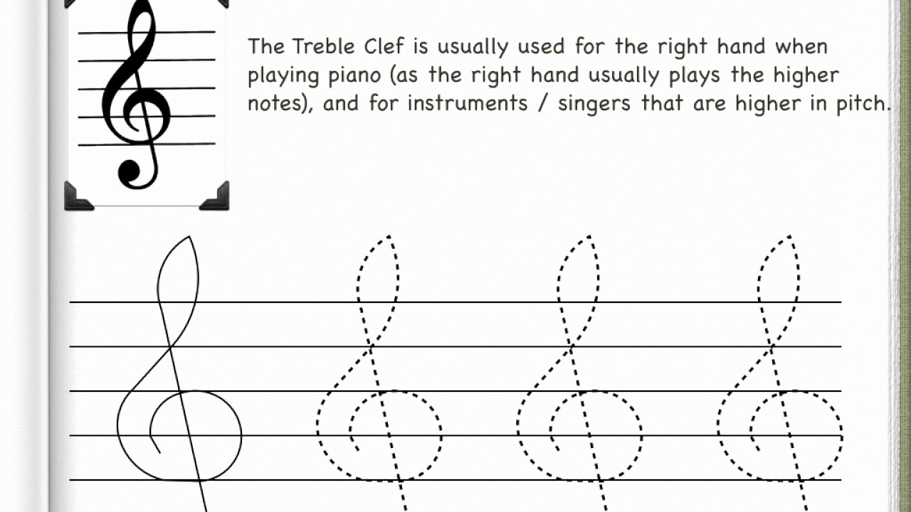Music theory Worksheet for Kids Beautiful the Treble Clef Music theory for Kids Grade 1 Music