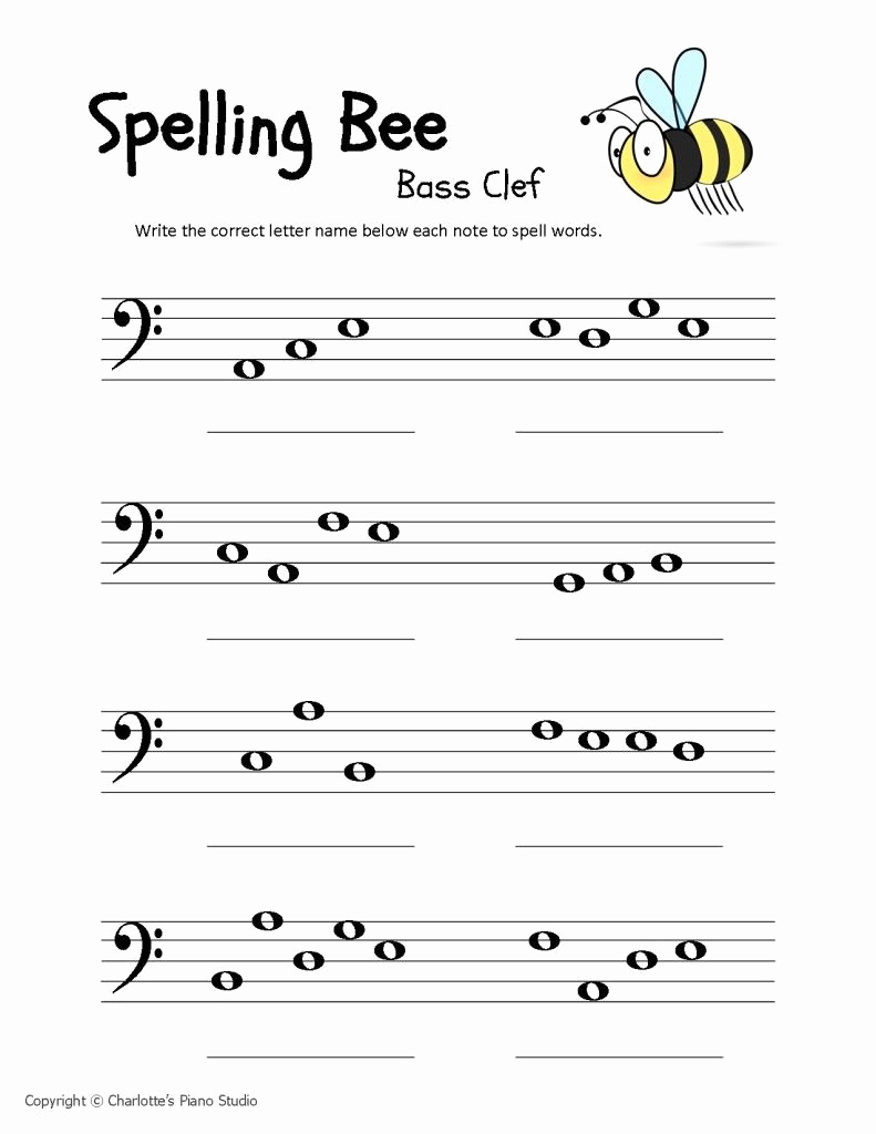 Note Speller Worksheets Luxury Spelling Bee Bass