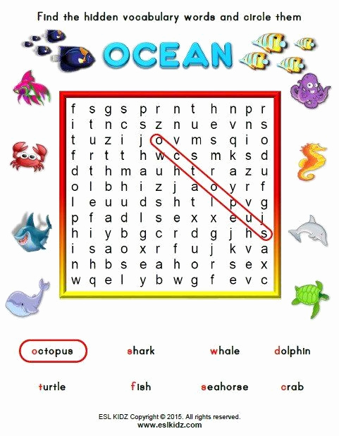 Ocean Worksheets for Preschool Lovely Oceans Worksheets for Kindergarten Ocean Activities Games