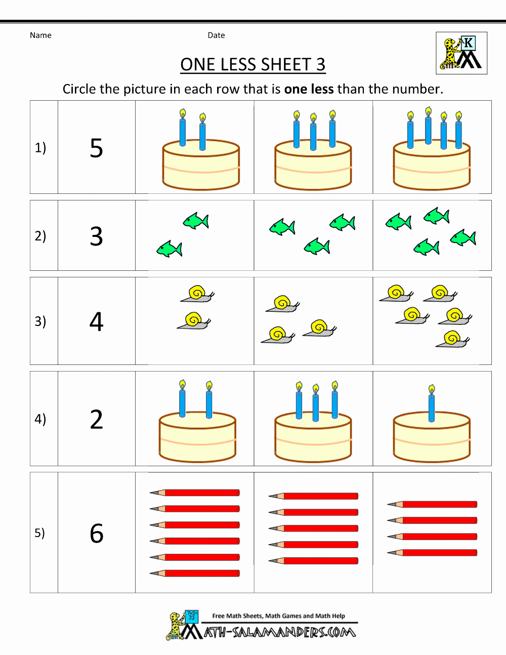 One Less Worksheet Luxury Kindergarten Math Printable Worksheets E Less