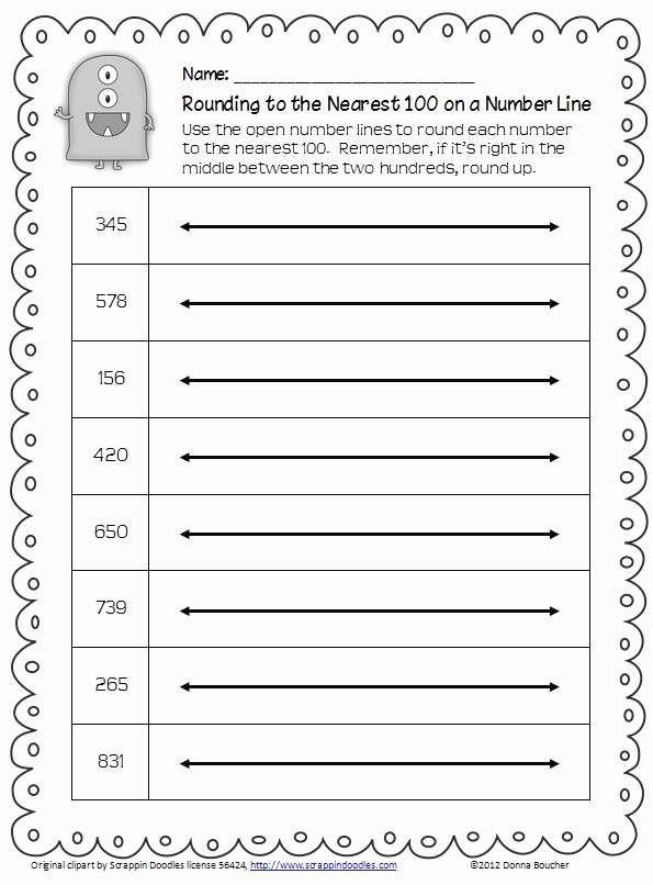 Open Number Line Worksheets Beautiful Rounding whole Numbers Worksheets 4th Grade – Super Worksheets