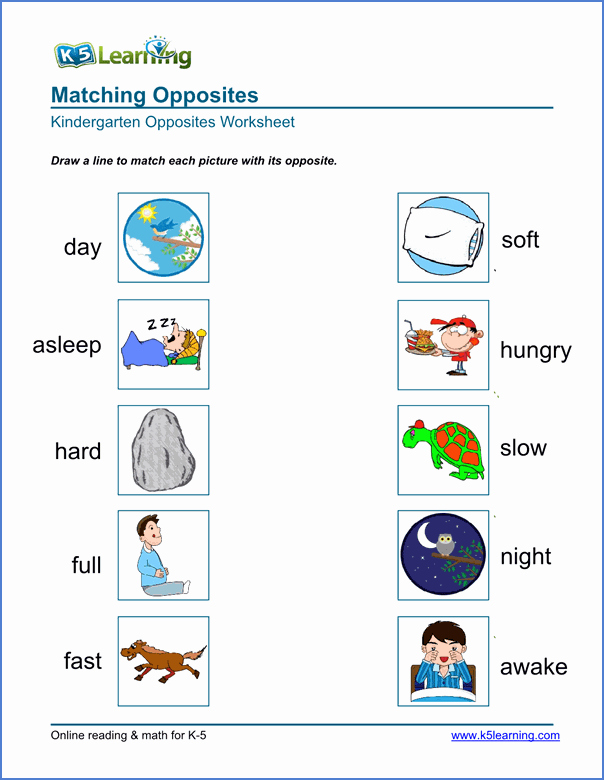 Opposites Preschool Worksheets Lovely Kindergarten Activities Worksheets
