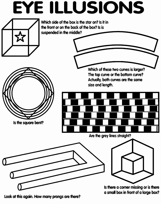 Optical Illusion Worksheets Printable New Optical Illusions Visual Aid Worksheet