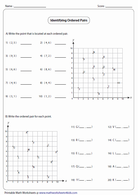 Ordered Pairs Worksheets Awesome ordered Pairs and Coordinate Plane Worksheets