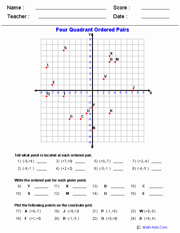 Ordered Pairs Worksheets Luxury Graphing Worksheets