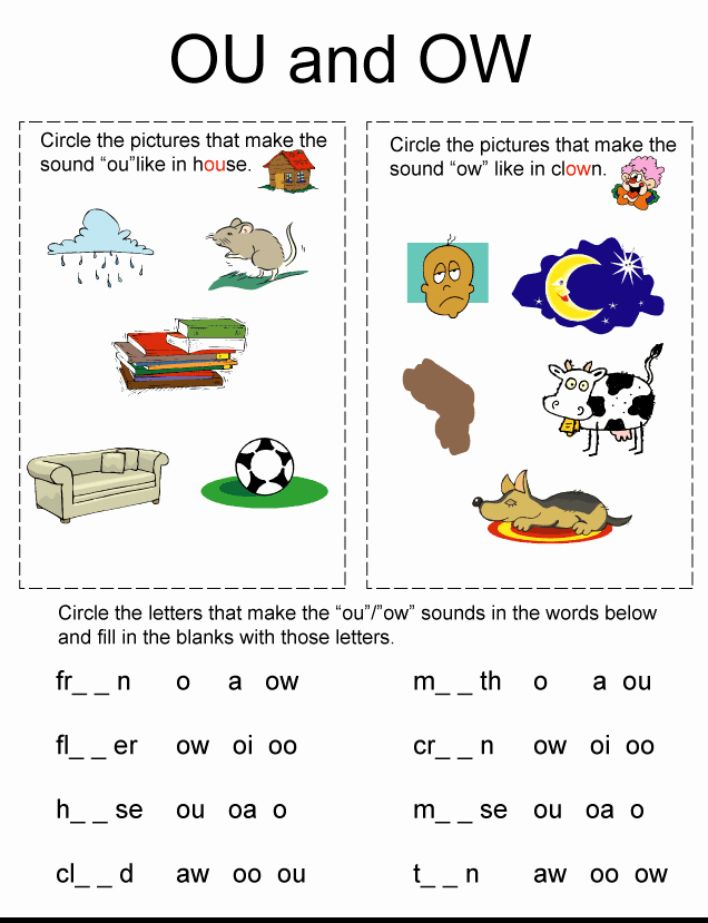 Ou Ow Worksheets 3rd Grade New Phonics Worksheets Rules to Remember to Teach Difference