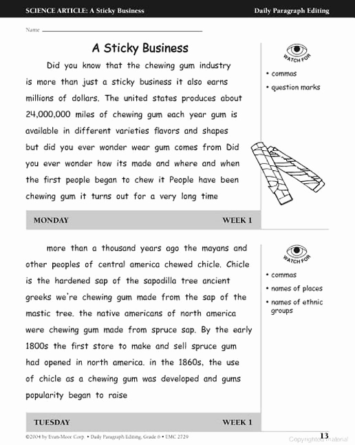 Paragraph Editing Worksheets 4th Grade Awesome Paragraph Editing Worksheets for 4th Grade Sentence
