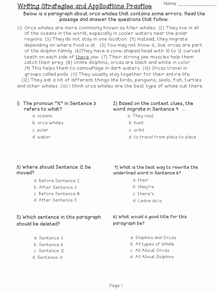 Paragraph Editing Worksheets 4th Grade Inspirational 17 Best Of Expository Writing Grade 2 Worksheets
