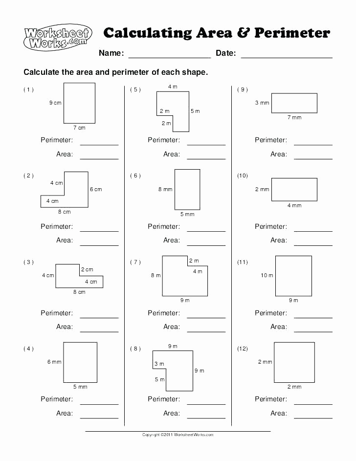 Perimeter Worksheet for 3rd Grade Fresh Perimeter Worksheet for 3rd Grade Grade Math Worksheets