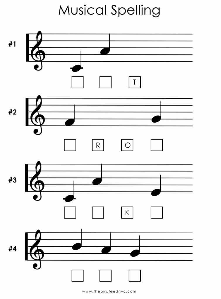 Piano Worksheets for Kids Inspirational Musical Spelling Printable Activity for Kids with Images