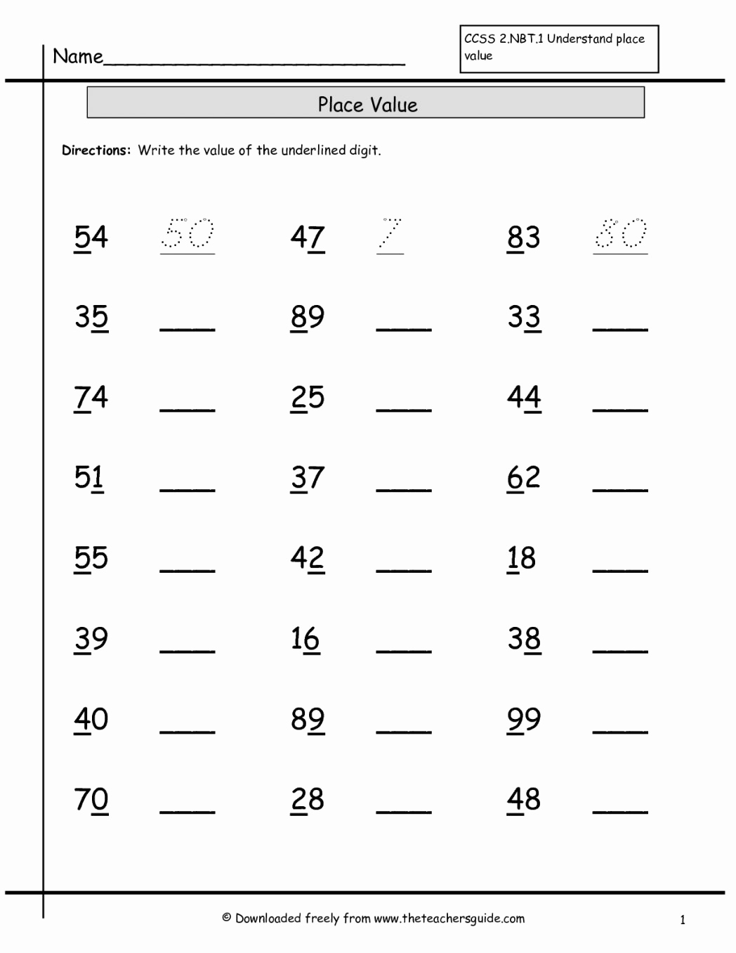 Place Value Worksheet 3rd Grade Awesome Place Value Worksheets 3rd Grade to Learning Place Value
