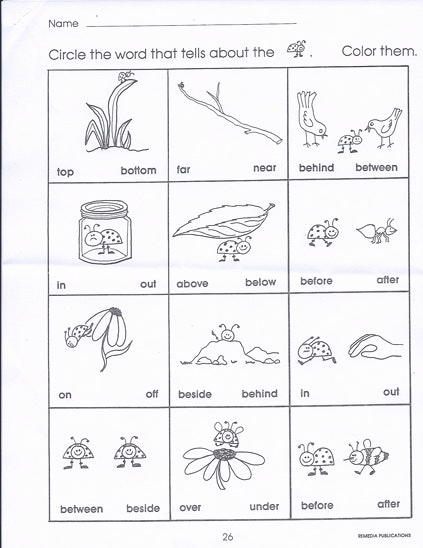 Positional Words Preschool Worksheets Lovely Worksheets Positional Words for Preschool