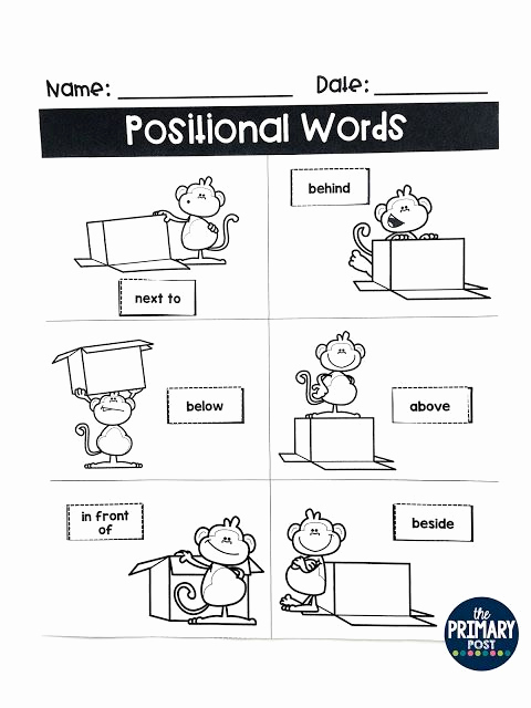 Positional Words Worksheets for Preschool Unique Positional Words