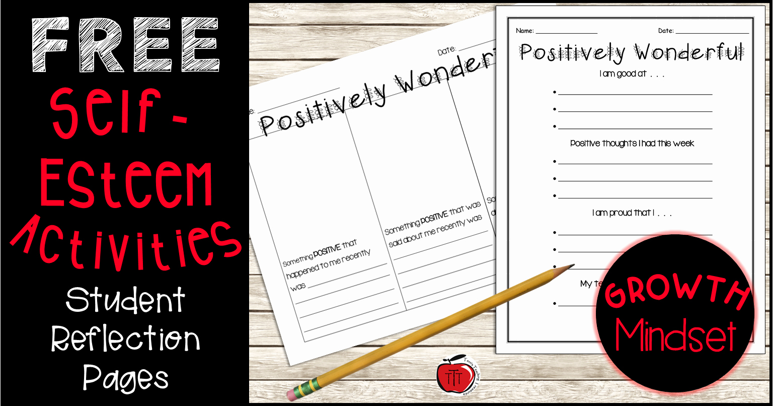 Positive Self Esteem Worksheets New Free Self Esteem Worksheets Printables