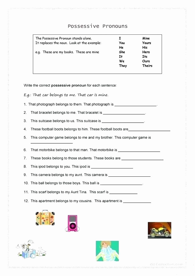 Possessive Pronouns Worksheet 2nd Grade Beautiful Second Grade Pronoun Worksheets Teaching Pronouns