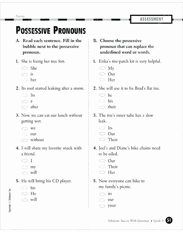 Possessive Pronouns Worksheet 3rd Grade Awesome Possessive Pronoun Worksheet 3rd Grade Pronouns Worksheets