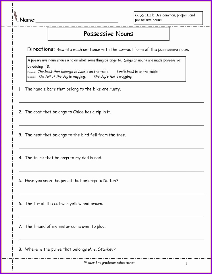 Possessive Pronouns Worksheet 3rd Grade Lovely Possessive Pronouns Quiz for Grade 2 Worksheet Resume