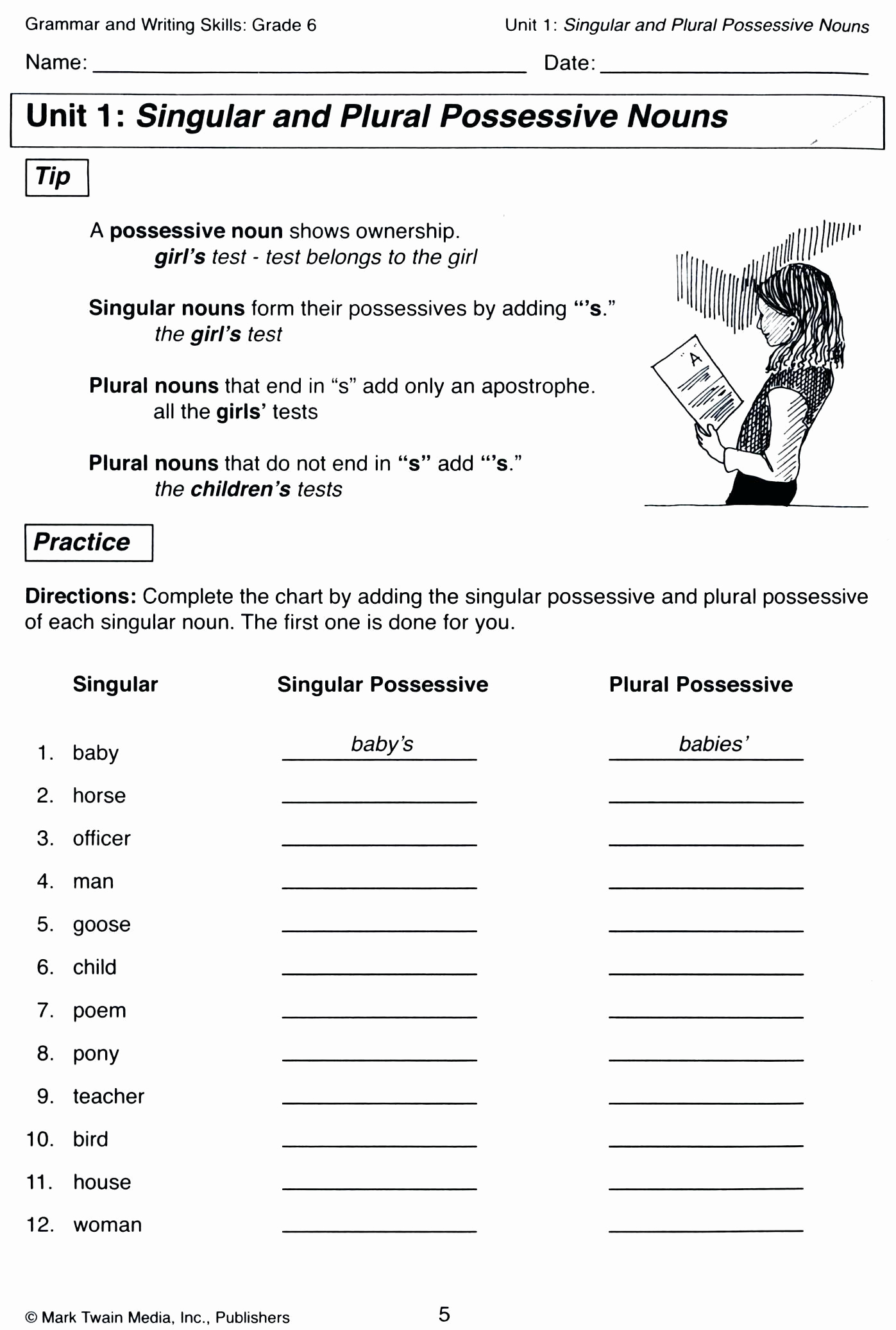 Possessive Pronouns Worksheet 3rd Grade New 20 Possessive Pronouns Worksheet 3rd Grade