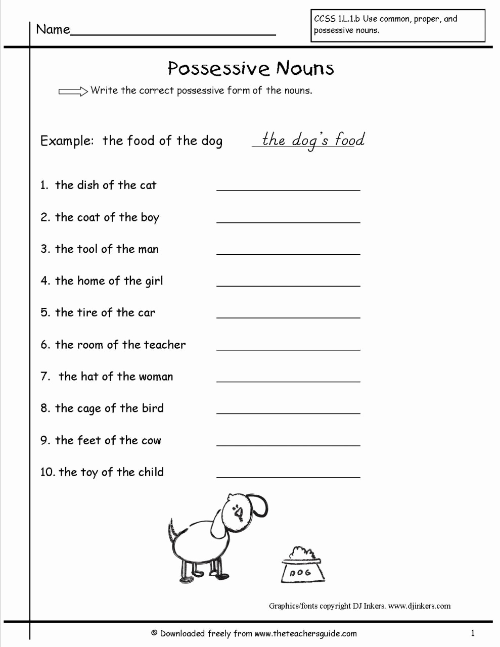 Possessive Pronouns Worksheet 5th Grade Elegant 5th Grade Possessive Nouns Worksheets with Answers