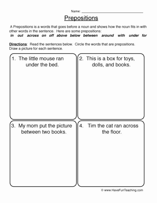 Preposition Worksheets Middle School Beautiful Prepositions Worksheets Middle School Prepositions
