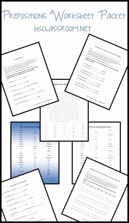 Preposition Worksheets Middle School Elegant Free Prepositions Worksheets for Middle School