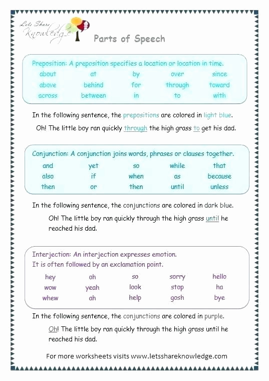 Prepositions Worksheets Middle School Fresh Preposition Worksheets for Middle School Inspirational