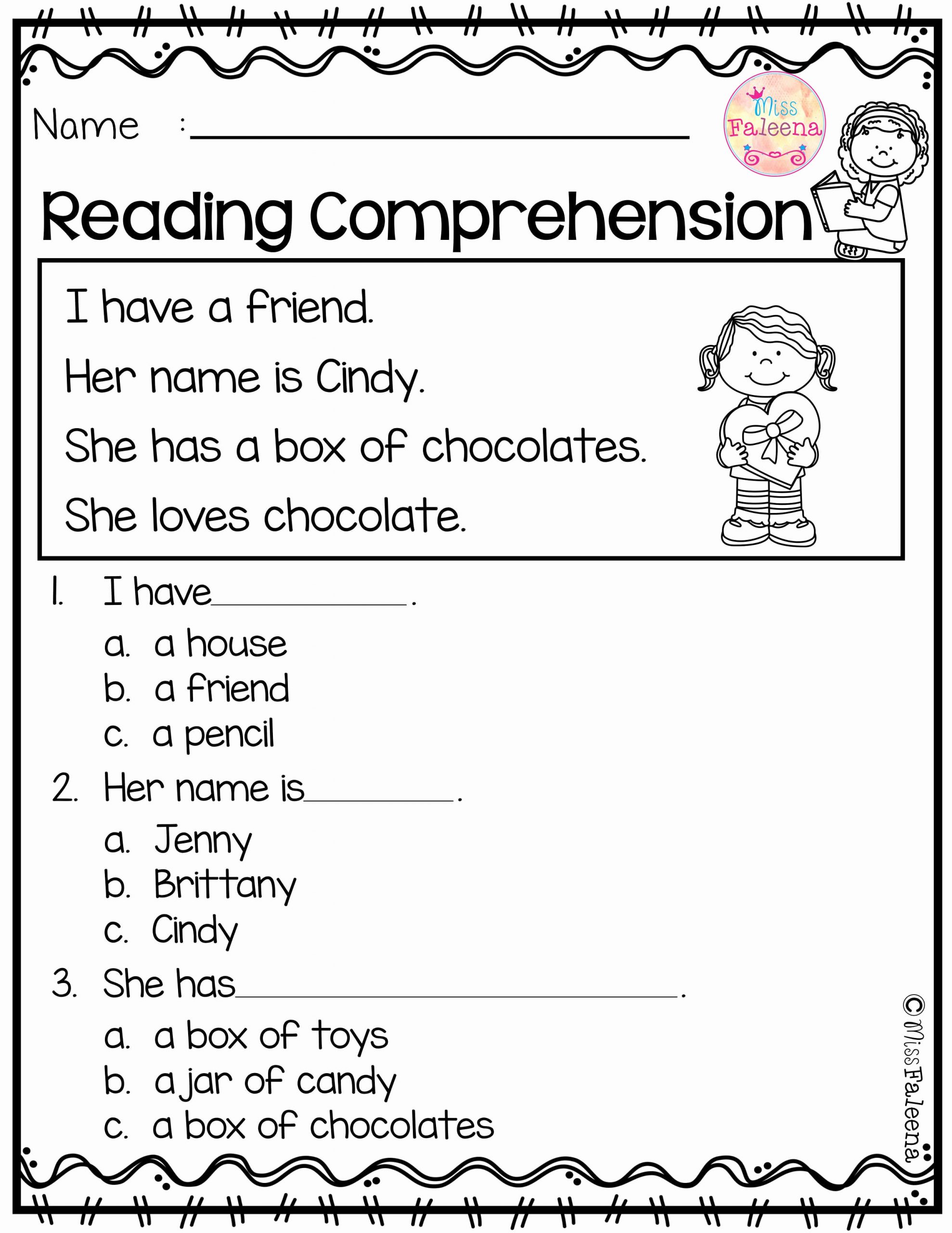 Preschool Reading Comprehension Worksheets Elegant Kindergarten Worksheets Reading Prehension