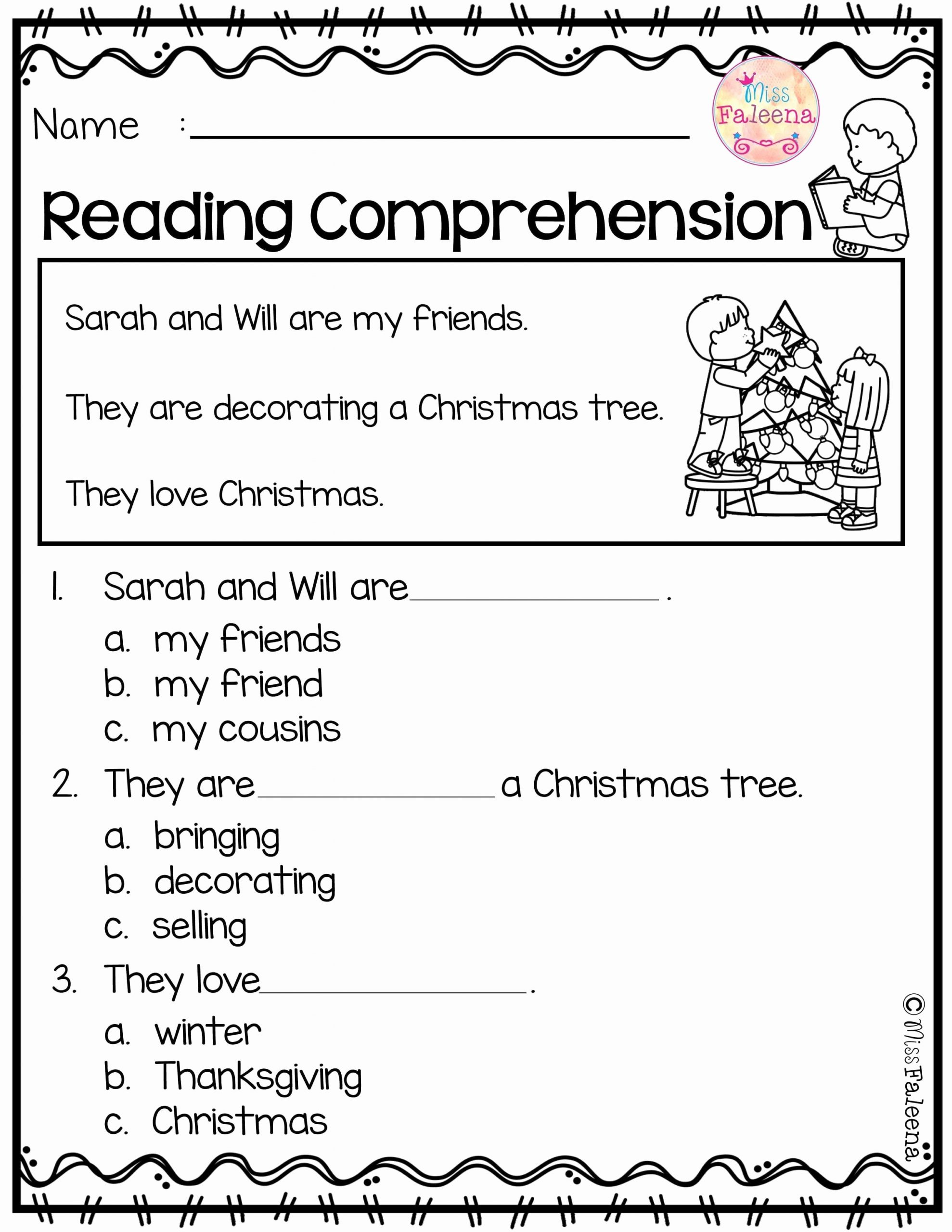 Preschool Reading Comprehension Worksheets Luxury Simple Prehension Worksheets for Kindergarten — Db