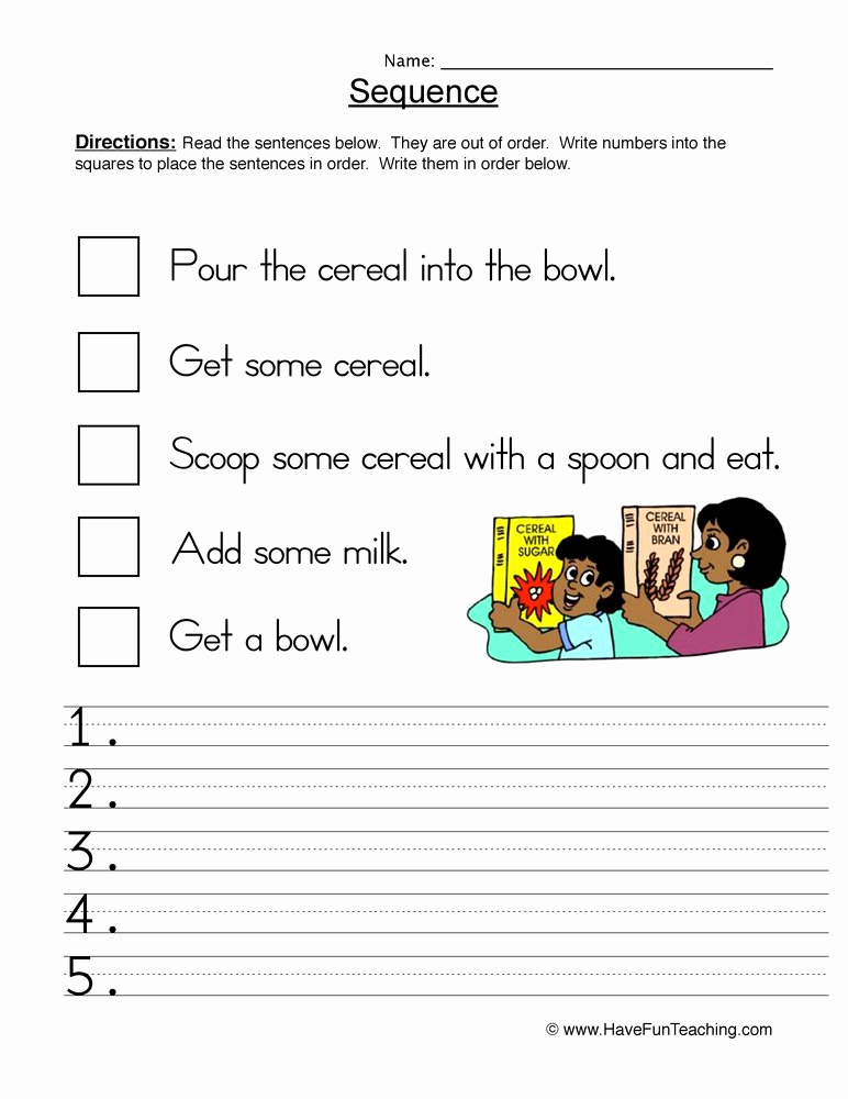 Printable Sequence Worksheets New Sequencing Worksheets Page 2 Of 3 Have Fun Teaching