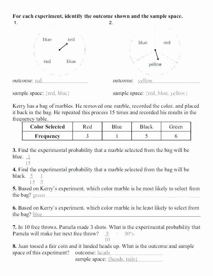 Probability Worksheets High School Pdf New Pin On Examples Printable Preschool Worksheets