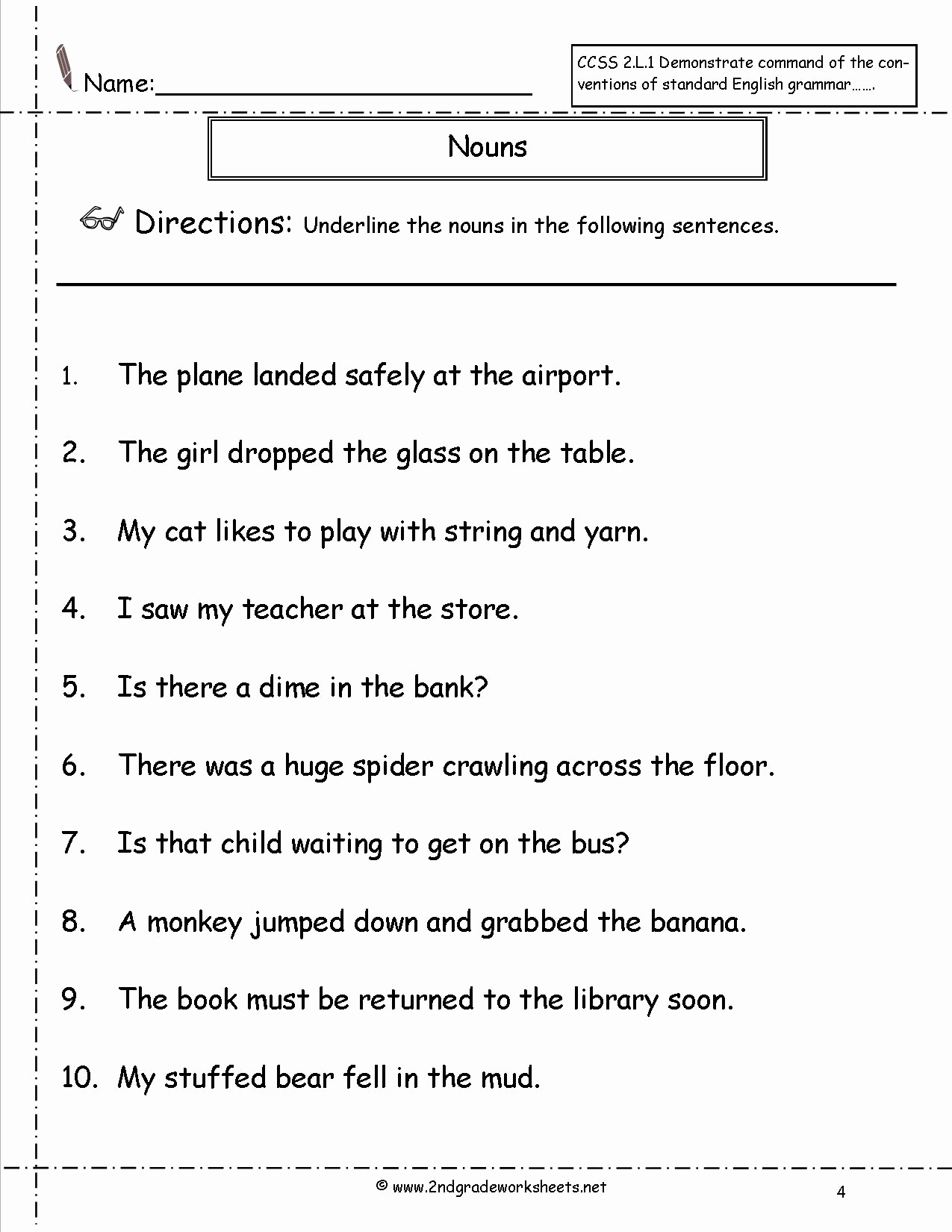 Pronoun Worksheet for 2nd Grade New 20 Second Grade Pronouns Worksheet