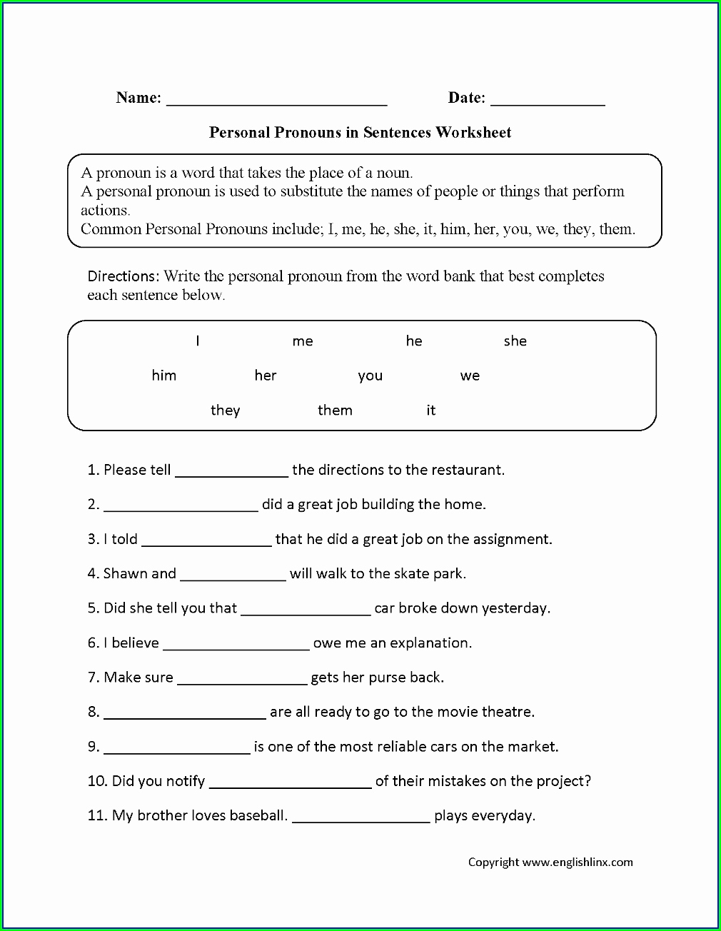 Pronoun Worksheets Second Grade Fresh Demonstrative Pronouns Exercises for Grade 2 Worksheet
