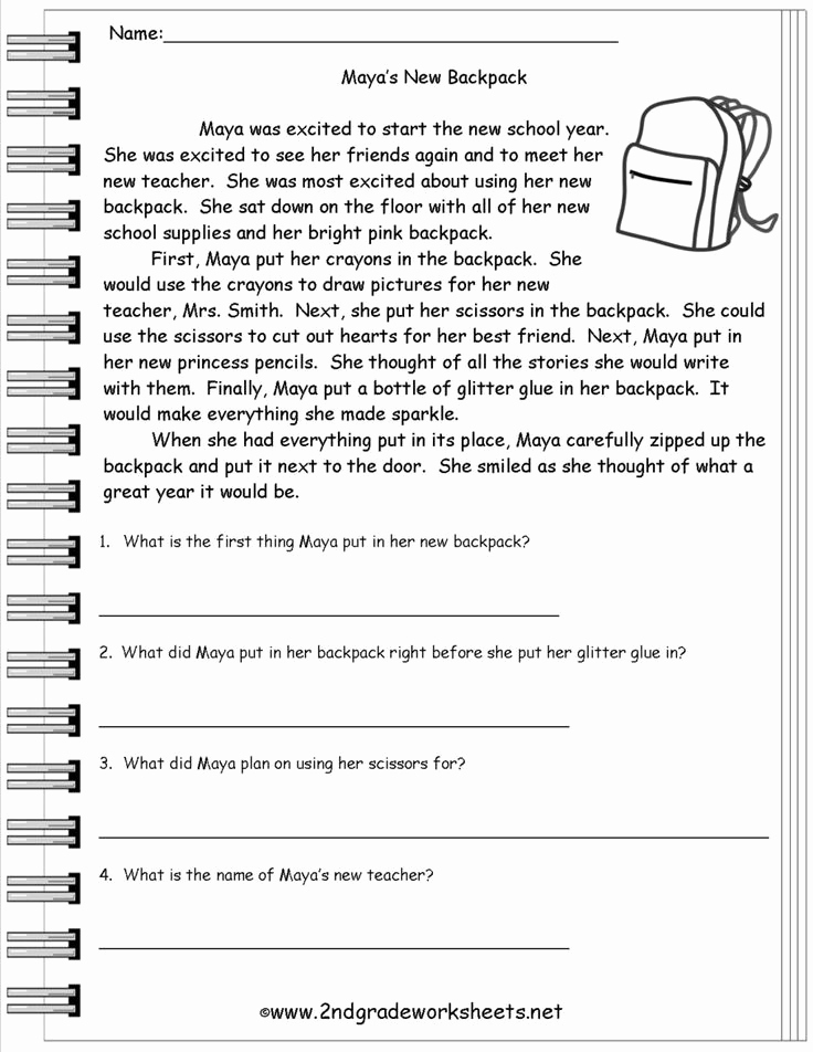 Proofreading Worksheets 3rd Grade Beautiful Free Reading Prehension Worksheets 3rd Grade Google