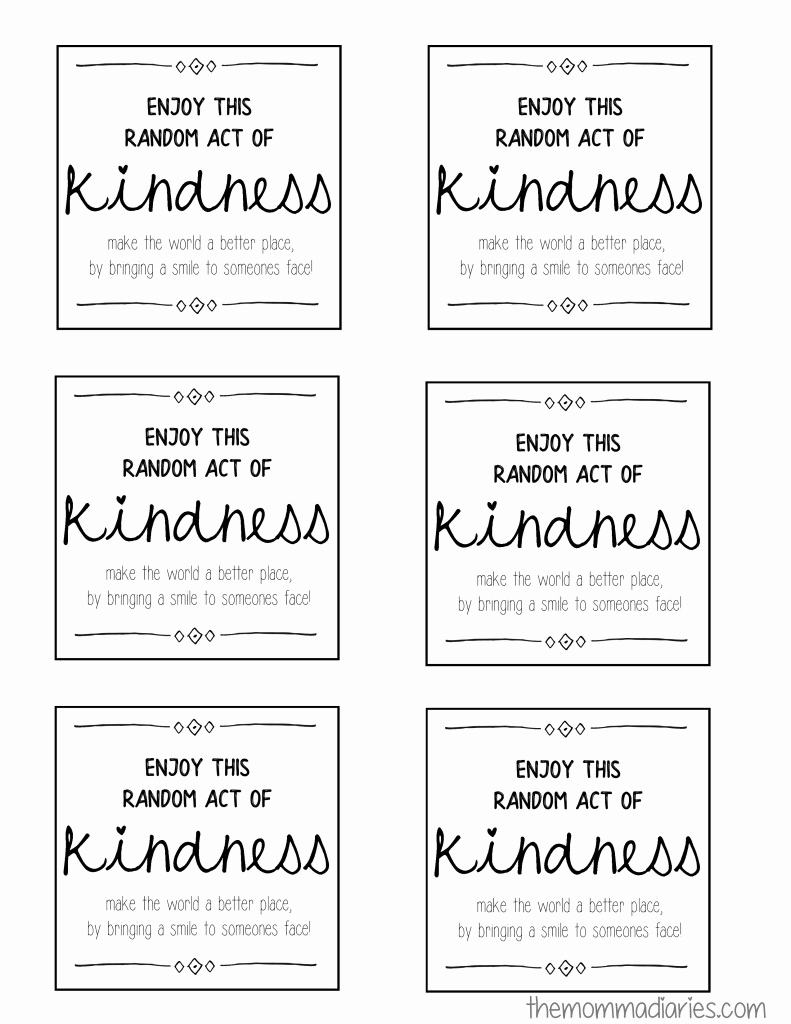 Random Acts Of Kindness Worksheets Beautiful 25 Days Of Random Acts Of Kindness Free Printables