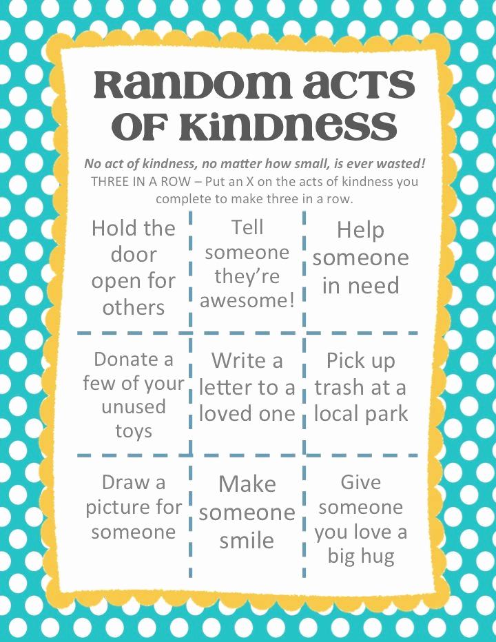 Random Acts Of Kindness Worksheets Best Of Create the Good and Help Others with Images