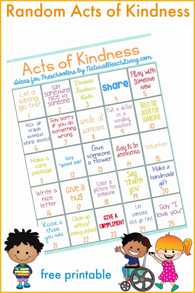 Random Acts Of Kindness Worksheets Fresh 25 Best Random Acts Of Kindness Ideas for Preschoolers