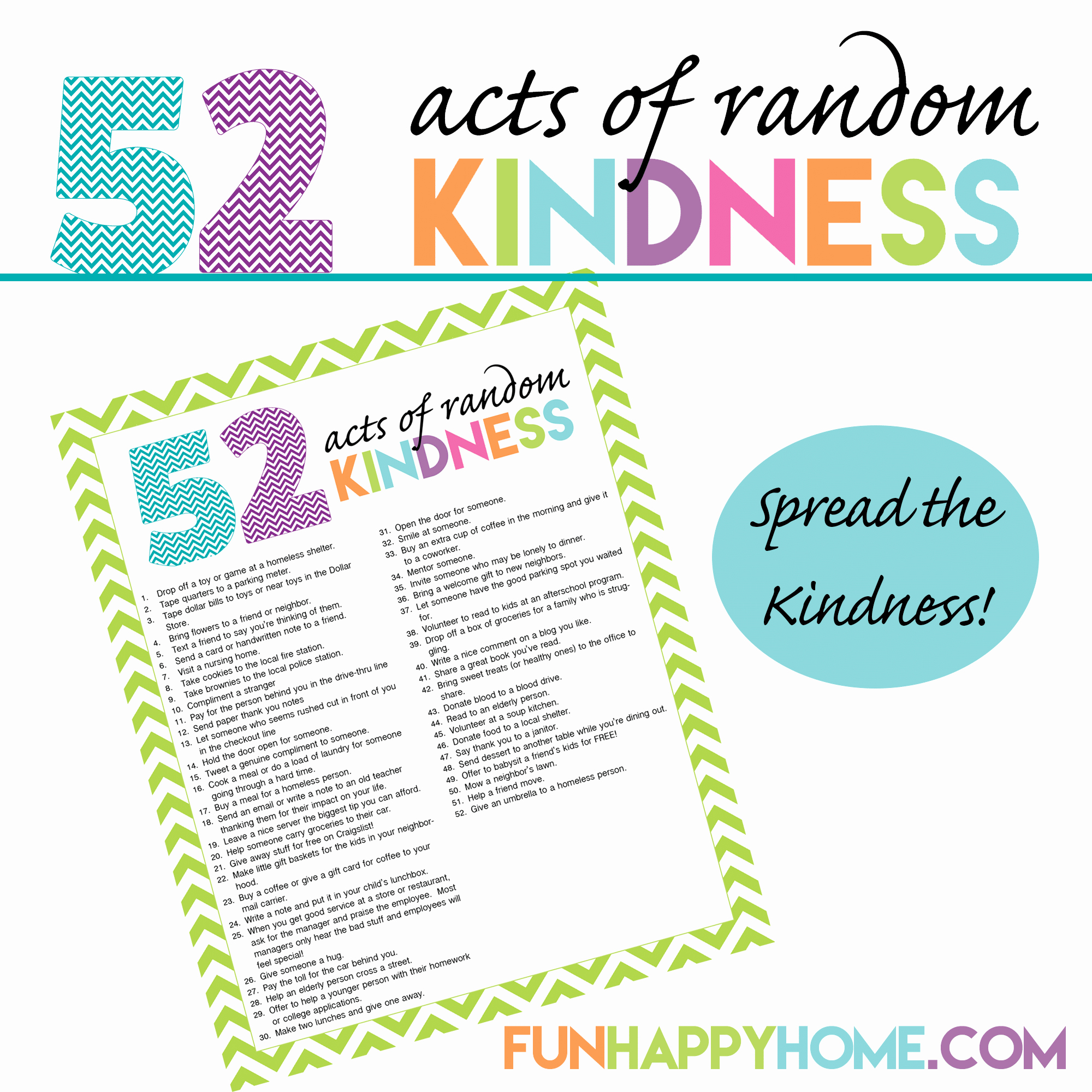 Random Acts Of Kindness Worksheets Lovely 101 Random Acts Of Kindness Plus A Free 52 Random Acts Of