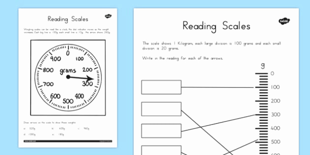 Reading Scales Worksheets Beautiful Reading Scales Worksheets Teacher Made