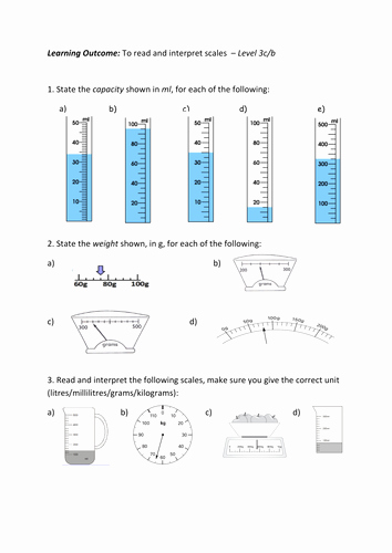 Reading Scales Worksheets Inspirational Reading Scales