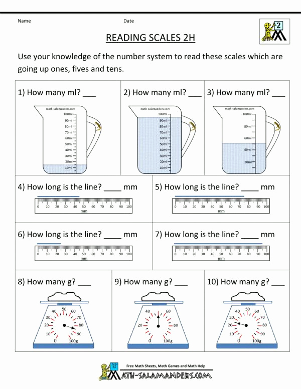 Reading Scales Worksheets New 9 Reading Measuring Scales Worksheet Ks2 Reading
