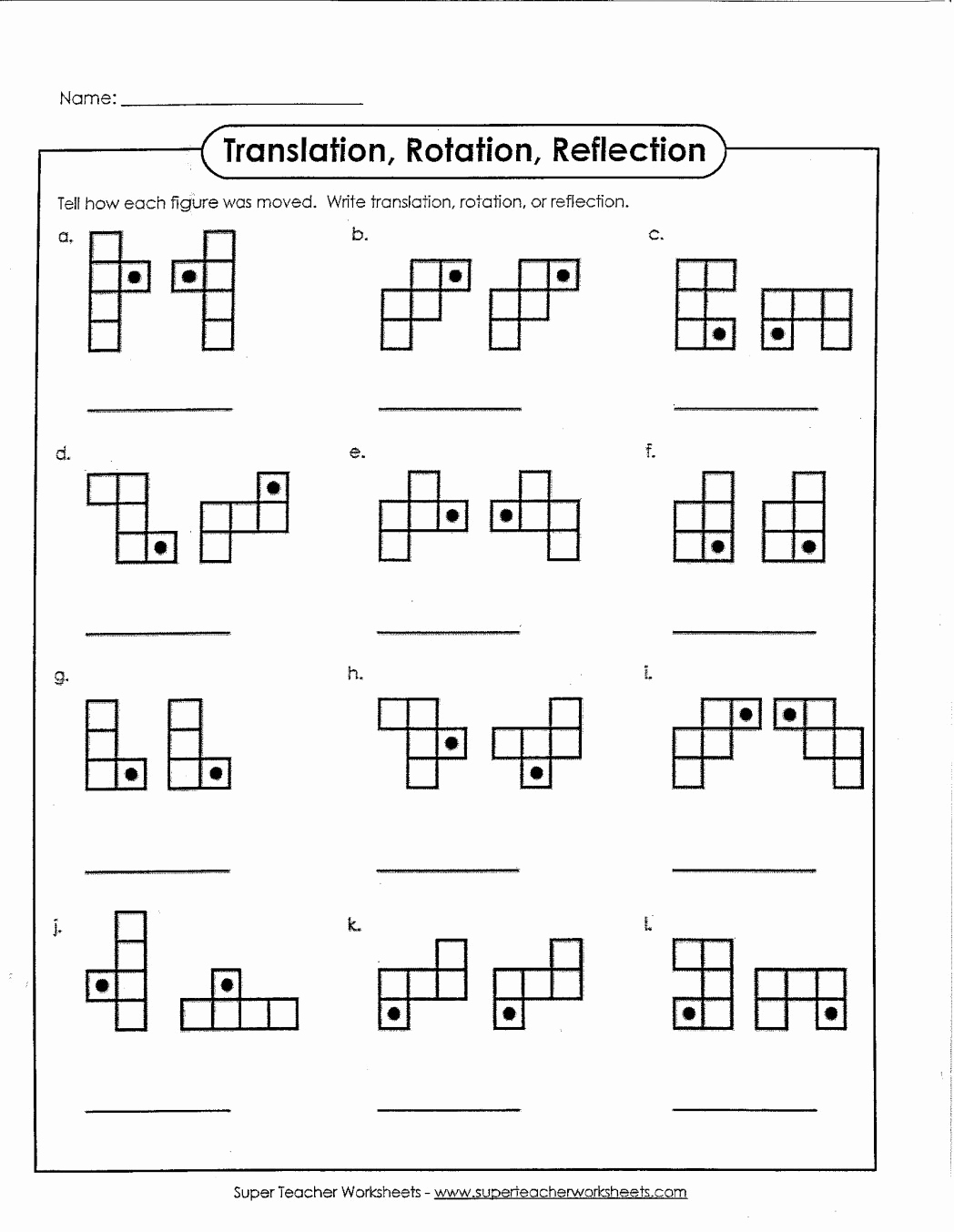 Reflection and Translation Worksheets Awesome Rotation Reflection Translation Worksheets