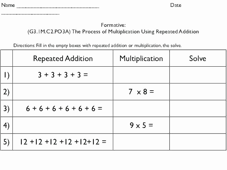 Repeated Addition Worksheets 2nd Grade Beautiful Repeated Addition Worksheets 2nd Grade Array Worksheets