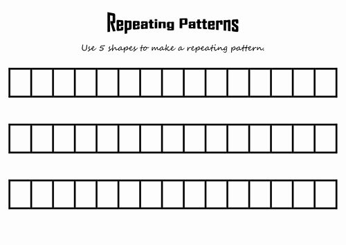 Repeated Pattern Worksheets Best Of Repeating Patterns by Teresa1978 Teaching Resources Tes
