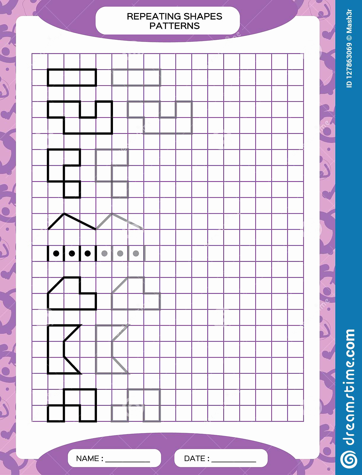 Repeated Pattern Worksheets New Repeat Pattern Tracing Lines Activity Special for