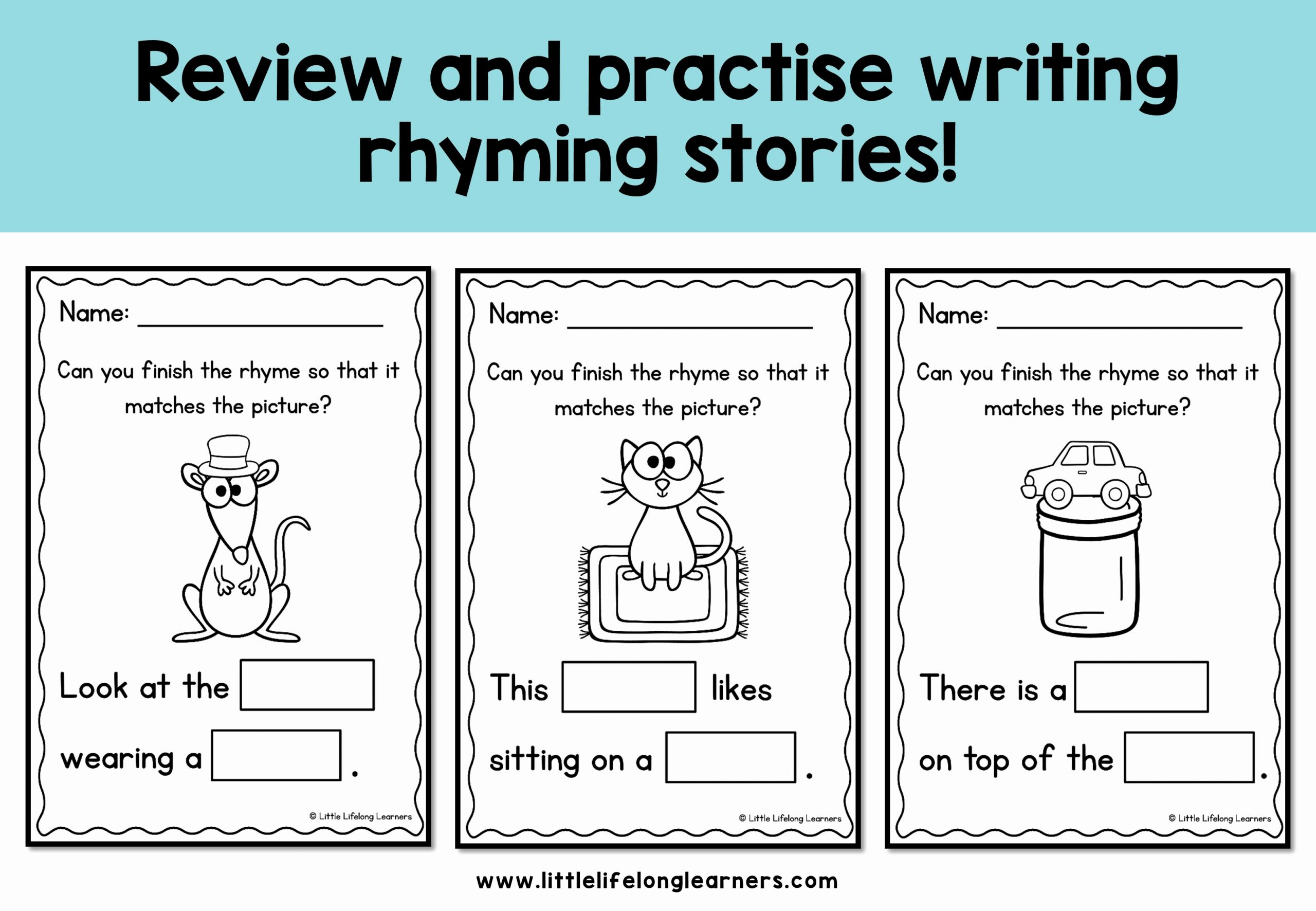 Rhyming Worksheets for Preschool Awesome Rhyming Stories Plete the Rhyme Little Lifelong