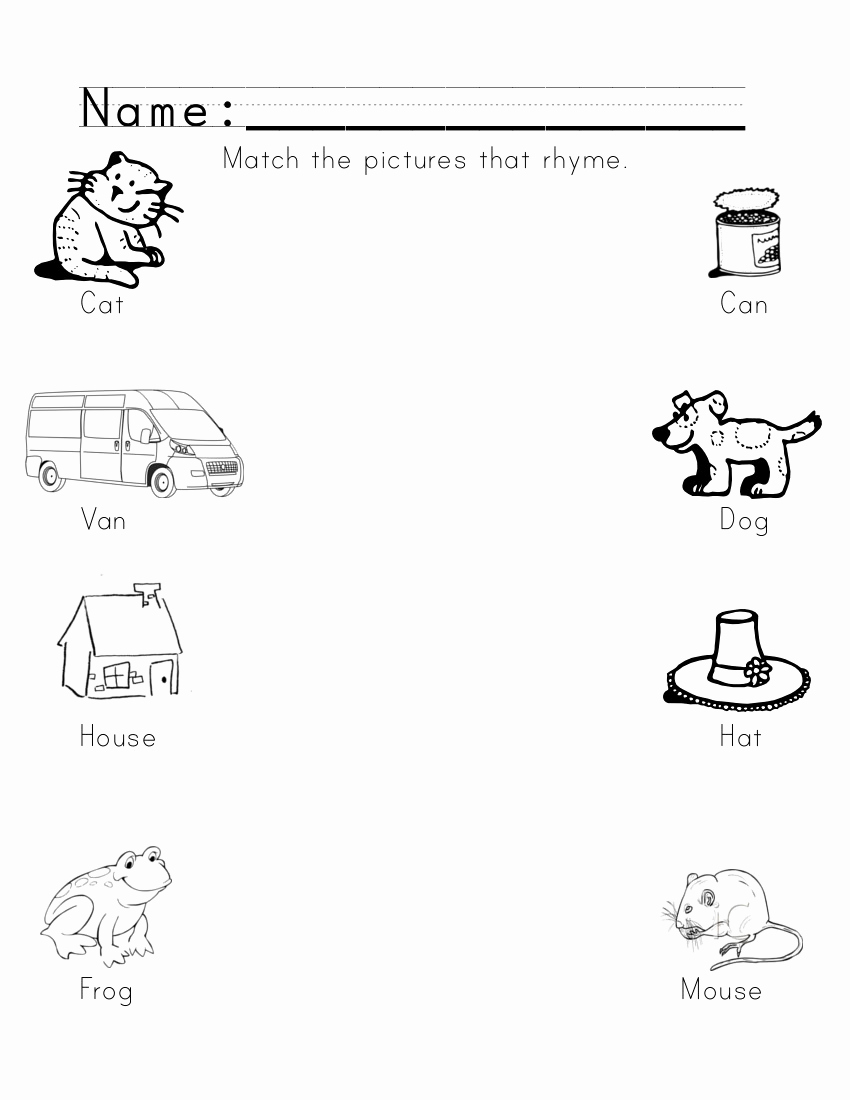 Rhyming Worksheets for Preschool Best Of Printable Rhyming Worksheet