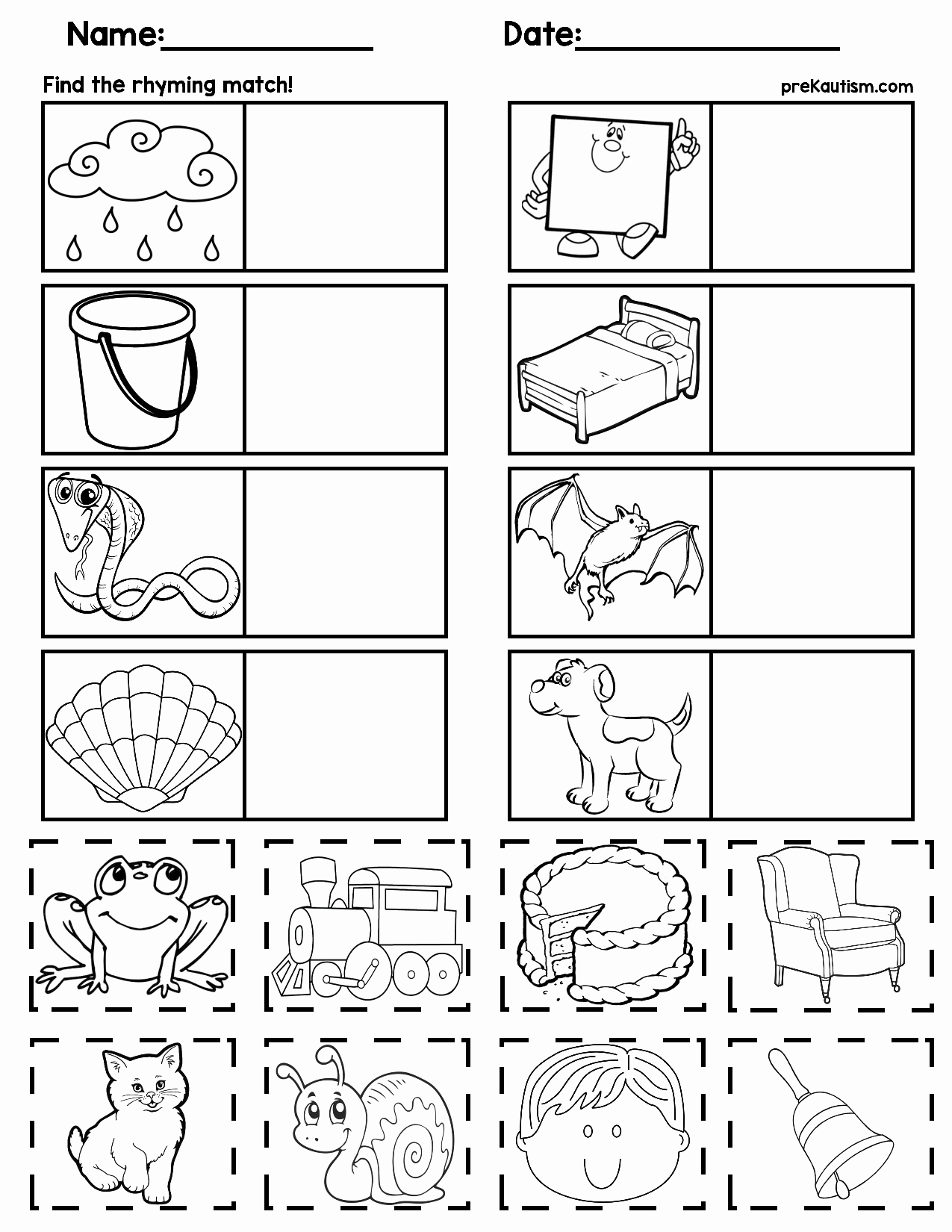 Rhyming Worksheets for Preschoolers Best Of Free Printable Preschool Rhyming Worksheets