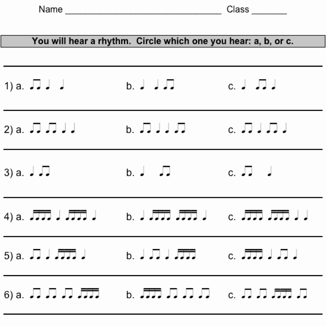 Rhythm Worksheets for Band Luxury Beth S Music Notes Rhythm Worksheets